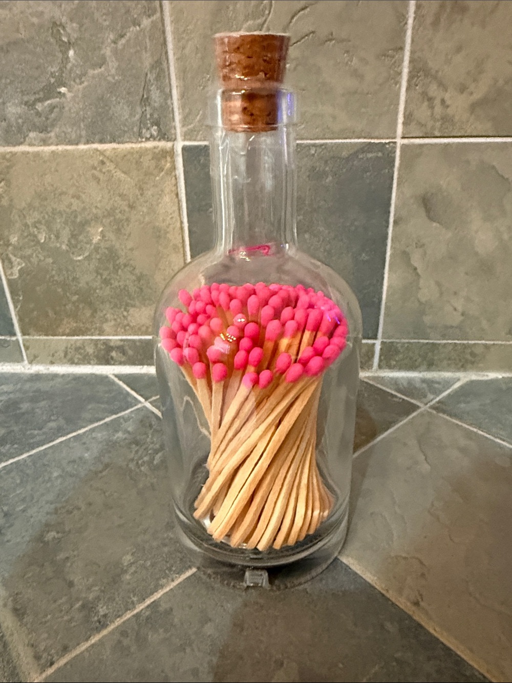 Kirkton House Pink-Tip Safety Matches in Glass Jar